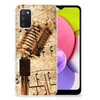 Samsung Galaxy A03S | Siliconen hoesje | met foto Bladmuziek