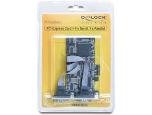 DeLOCK PCI Express card 4 x serial, 1x parallel interfacekaart/-adapter