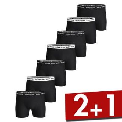 BjÃ¶rn Borg 7 stuks Essential Solids Shorts * Actie *