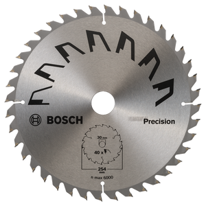 Bosch Accessoires Cirkelzaagblad Precision 254X2X30 T40 (1) - 2609256B59