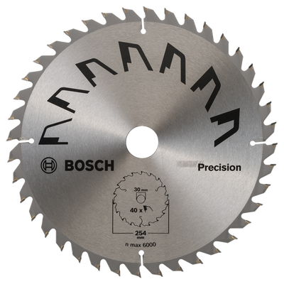 Bosch Accessoires Cirkelzaagblad Precision 254X2X30 T40 (1) - 2609256B59