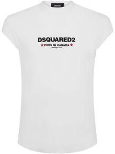 DSQUARED2 t-shirt en coton à logo imprimé - Blanc