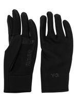 Y-3 gants à logo embossé - Noir