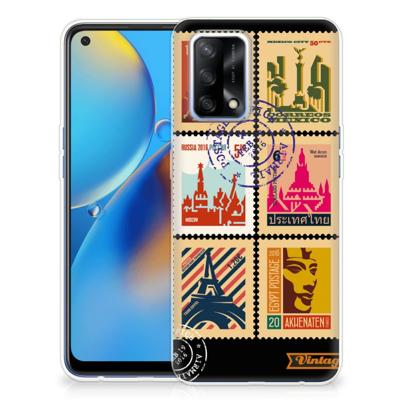 OPPO A74 4G | Silliconen Back Cover | Postzegels