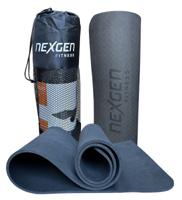 NexGen TPE Yogamat l Fitnessmat l Zwart l 180 x 61 x 0,8 cm | Incl Draagtas