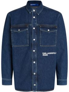 Karl Lagerfeld Jeans surchemise Utility - Bleu