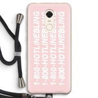 Hotline bling pink: Xiaomi Redmi 5 Transparant Hoesje met koord