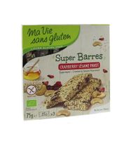 Super repen sesam & cranberry glutenvrij bio