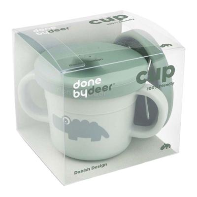 Done By Deer snack/tuitbeker croco groen, 215ml