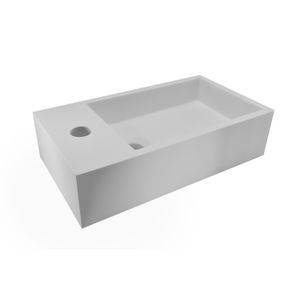 BWS Fontein Solid Surface 40x22x10 cm (Links) Mat Wit