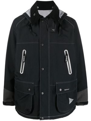 BARBOUR and WANDER veste à logo imprimé - Noir