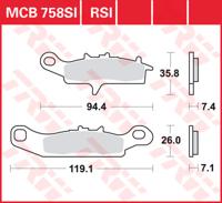 TRW Remblokken, en remschoenen voor de moto, MCB758SI Sinter offroad