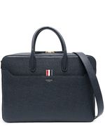 Thom Browne sacoche en cuir grainé - Bleu - thumbnail