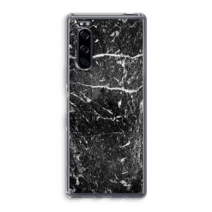 Zwart marmer: Sony Xperia 5 Transparant Hoesje