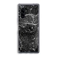 Zwart marmer: Sony Xperia 5 Transparant Hoesje