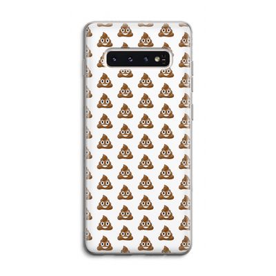 Poop emoji: Samsung Galaxy S10 4G Transparant Hoesje