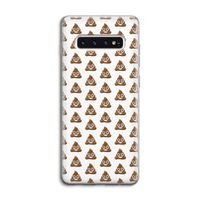 Poop emoji: Samsung Galaxy S10 4G Transparant Hoesje