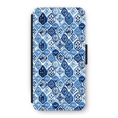 Blauw motief: iPhone 12 Pro Flip Hoesje