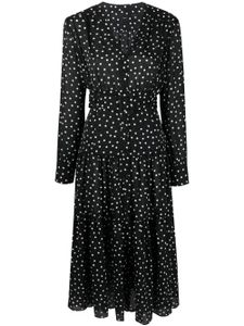 PINKO robe mi-longue à pois - Noir