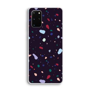 Dark Rounded Terrazzo: Samsung Galaxy S20 Plus Transparant Hoesje