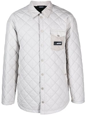 EGONlab. veste matelassée à patch logo - Gris