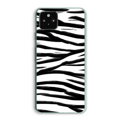 Zebra pattern: Google Pixel 5a 5G Transparant Hoesje