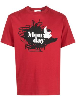 Undercover t-shirt en coton à imprimé graphique - Rouge