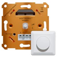 LED Dimmer Inbouw - 3-400 Watt - Geschikt voor fase aan- en afsnijding - Incl. wit frame en druk/draaiknop - Auto detectie - Min/Max. Instelbaar