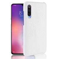 Shockproof Crocodile Texture PC + PU Case for Xiaomi Mi 9 (White)
