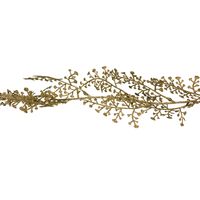 Kerstboom guirlande/slinger -met takken - 2x - goud glitter - 180 cm - thumbnail