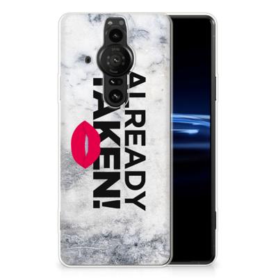 Sony Xperia Pro-I | Siliconen hoesje | met naam Already Taken White