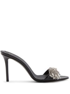 Giuseppe Zanotti mules Sabry 90 mm à ornements en cristal - Noir