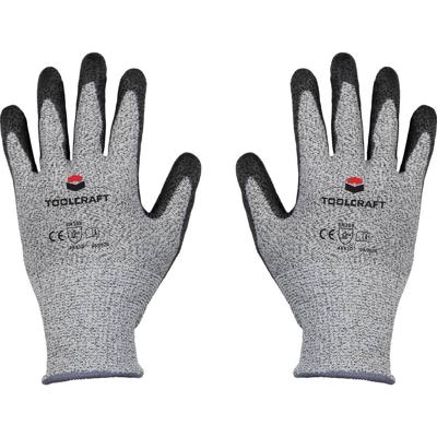 TOOLCRAFT TO-5621610 HPPE-vezel, Polyester, Kunstvezel, Polyurethaan Snijbeschermingshandschoen Maat (handschoen): 10 EN 388 Cat II 1 paar