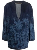 Alanui jupe Jungle Toile de Jouy en jean - Bleu