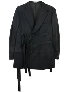 Yohji Yamamoto blazer Worsted Tasmania en laine - Noir