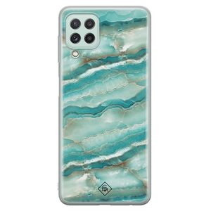 Samsung Galaxy A22 4G siliconen hoesje - Mamer azuurblauw