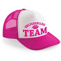 Snapback/cap dames - vrijgezellen team - roze/wit - vrijgezellenfeest