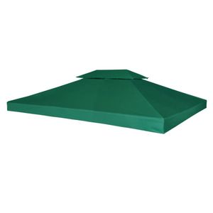 VidaXL Vervangend tentdoek prieel 310 g/m² 3x4 m groen