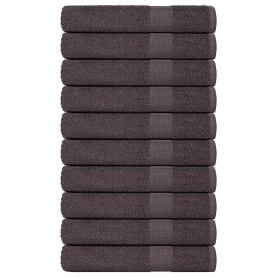 VidaXL Handdoeken 10 st 100x200cm 360g/m² 100% katoen antracietkleurig