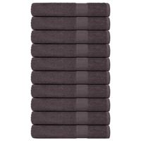VidaXL Handdoeken 10 st 100x200cm 360g/m² 100% katoen antracietkleurig VidaXL Handdoeken 10 st 100x200cm 360g/m² 100% katoen antracietkleurig