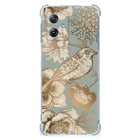 Case voor Motorola Moto G54 Vintage Bird Flowers