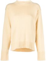 Jil Sander crew-neck ribbed sweatshirt - Jaune - thumbnail