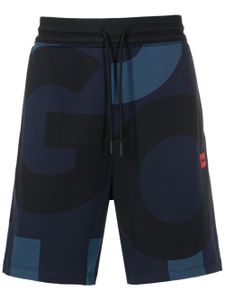 HUGO short de jogging Dizard à patch logo - Bleu