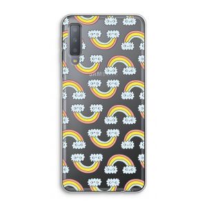 Regenboog: Samsung Galaxy A7 (2018) Transparant Hoesje