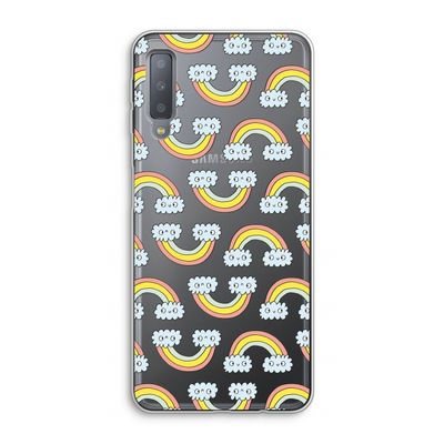 Regenboog: Samsung Galaxy A7 (2018) Transparant Hoesje