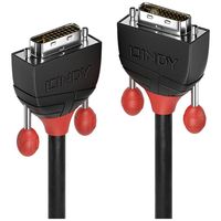 LINDY Aansluitkabel DVI-D 24+1-polige stekker, DVI-D 24+1-polige stekker 0.50 m Zwart 36250 DVI-kabel