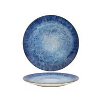 Ontbijtbord 19cm reactive glaze blue 6st