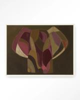 Urban Cotton Wandkleed 'Elefante' 110 x 145cm in Floating Frame - off white