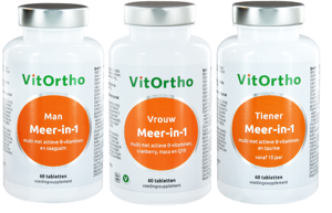 VitOrtho Meer-in-1 Man, Vrouw en Tiener Tabletten Combivoordeel