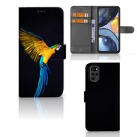 Motorola Moto G22 | Telefoonhoesje | Met pasjeshouder | Papegaai Motorola Moto G22 | Telefoonhoesje | Met pasjeshouder | Papegaai